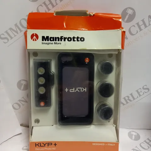 BOXED MANFROTTO KLYP+ DELUXE CAMERA KIT