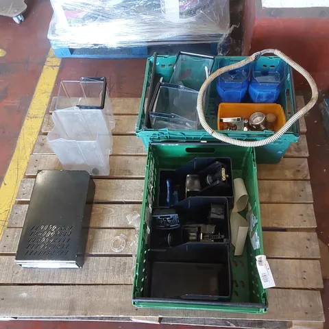 PALLET CONTAINING ASSORTED COMMERCIAL COFFEE MACHINE PARTS AND RELATED ITEMS
