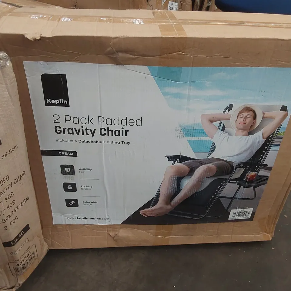BOXED KEPLIN 2 PACK OF PADDED GRAVITY CHAIRS