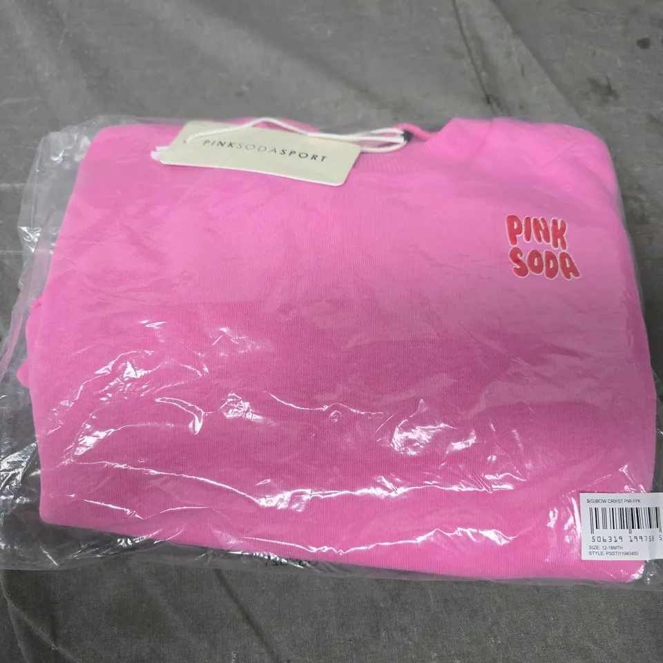 PINK SODA KIDS' SWEATSHIRT – PINK, 12-18 MONTHS