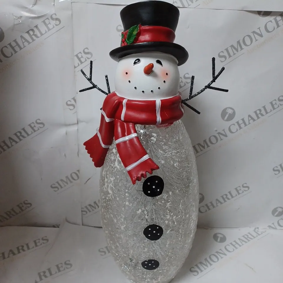 FESTIVE PRE-LIT LARGE GLASS CHRISTMAS CHARACTER