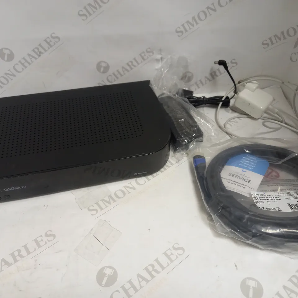 LOT OF 8 ASSORTED ELECTRICAL ITEMS, TO INCLUDE YOUVIEW BOX, HDMI CABLE, AC ADAPTER, ETC