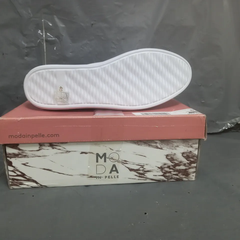 MODA IN PELLE ALBER LEATHER TRAINERS WHITE SIZE 7