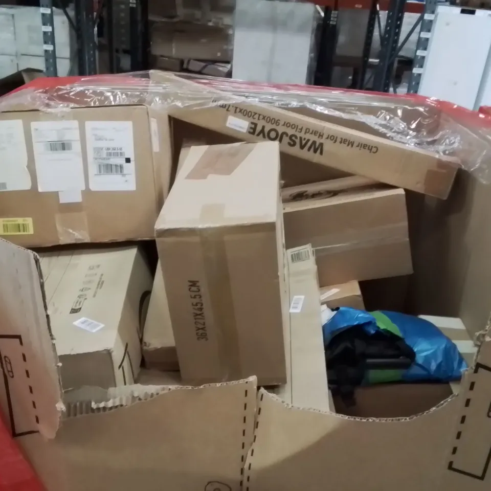 PALLET OF ASSORTED HOUSEHOLD GOODS AND PRODUCTS TO INCLUDE;COUNTERTOP REVERSE OSMOSIS SYSTEM,AREA RUG,SLOW JUICER