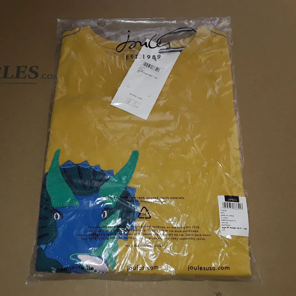 BAGGED JOULES JACK DINOSAUR T-SHIRT - 8 YRS