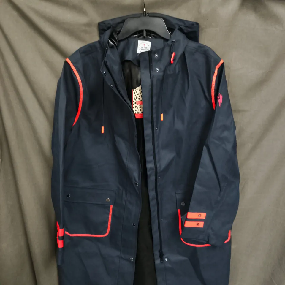 SCAMP & DUDE ADULTS LONGER LENGTH RAIN COAT – NAVY – UK 14