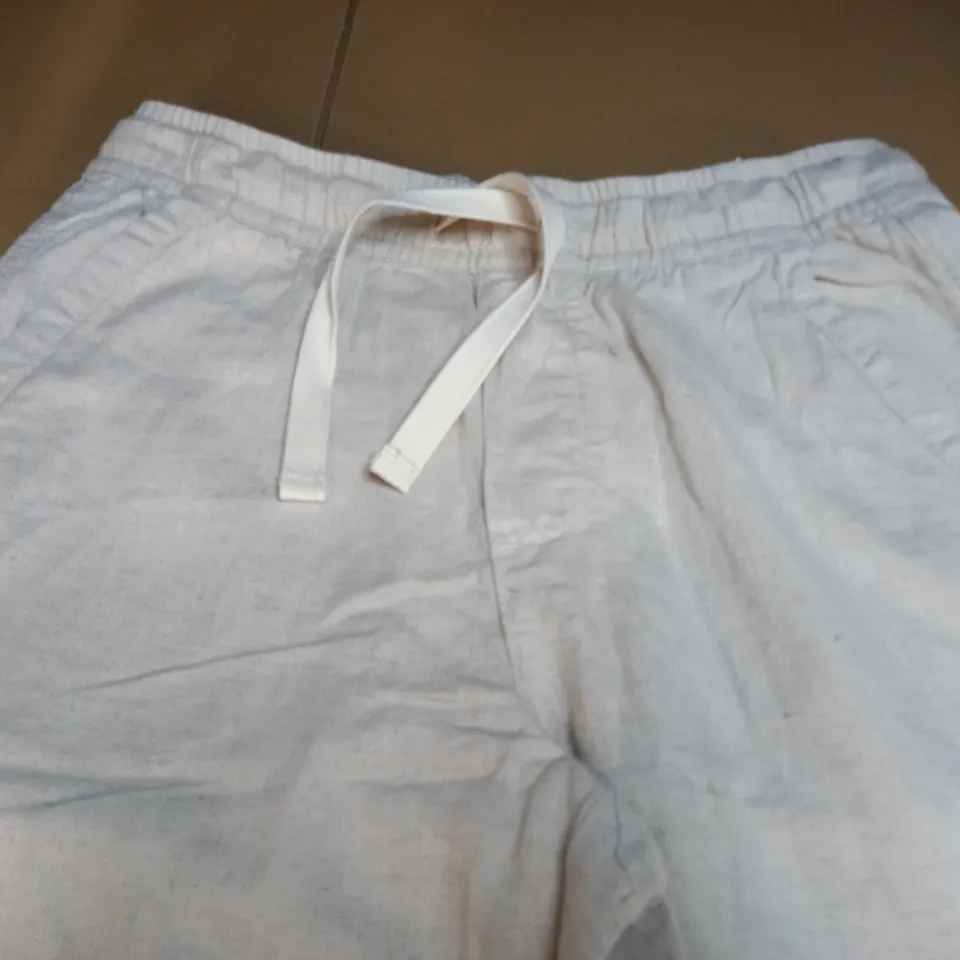 ZARA RELAXED FIT PANTS IN BEIGE - MEDIUM