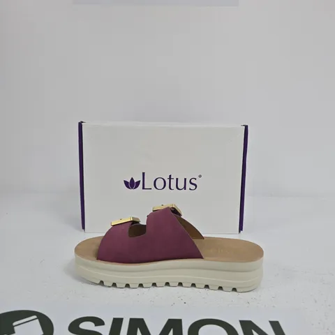 LOTUS WOMENβS PURPLE SANDALS WITH BUCKLE β PLATFORM SOLE SIZE EU 39