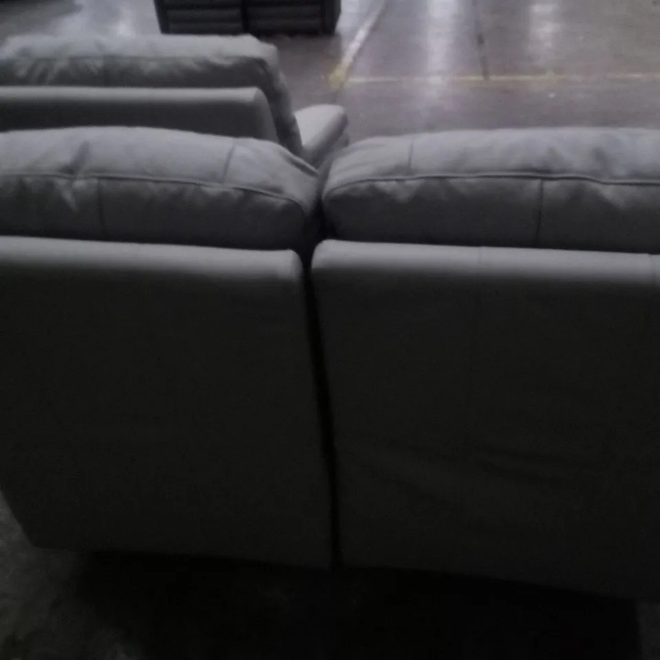DESIGNER G PLAN MADE SEATTLE CAMBRIDGE GREY ELECTRIC RECLINING TWO SEATER SOFA AND FIXED TWO AND A HALF SEATER SOFA