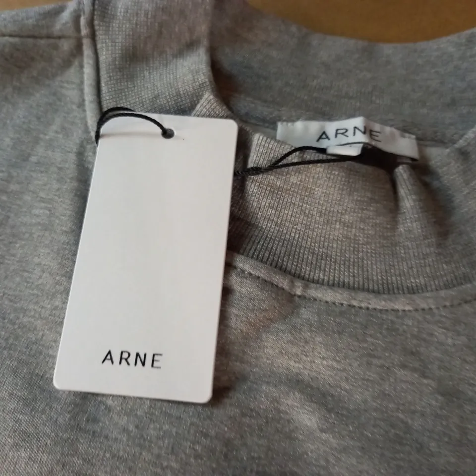 ARNE GREY MOCK NECK SWEATSHIRT - 14