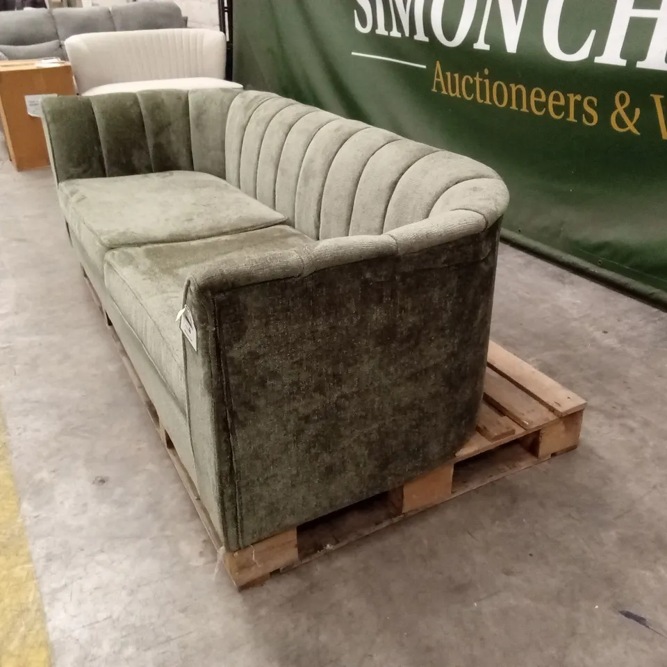 GUILD 3 SEATER FABRIC SOFA - OLIVE RRP £699