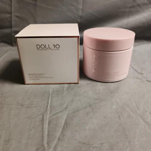 BOXED DOLL 10 SMOOTH ASSIST OVERNIGHT FACIAL MICELLAR RETEXTURIZING PADS - 60 PADS