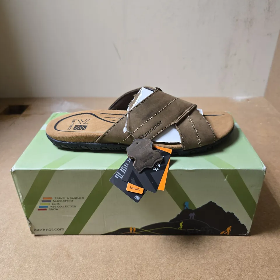 KARRIMOR LOUNGE SLIDE SANDALS – BROWN, MEN'S UK 8 