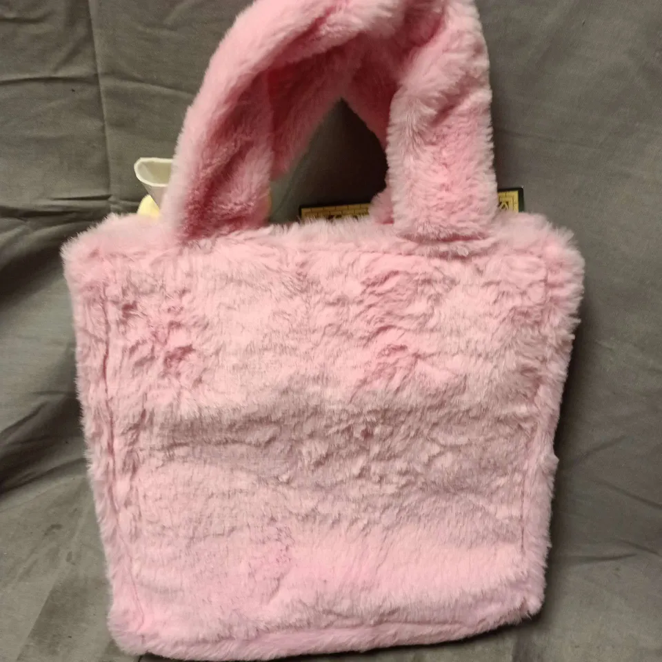 WICKED PINK PLUSH HANDBAG WITH DETACHABLE GLINDA DOLL CLIP 