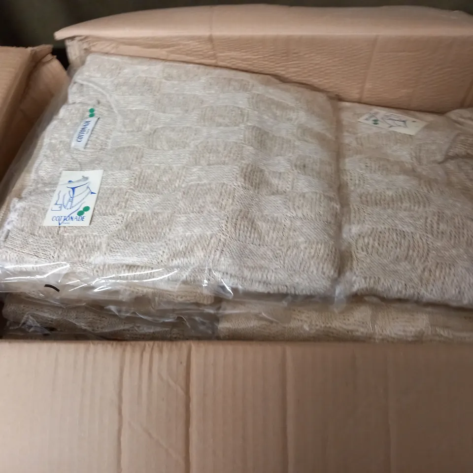 LOT OF APPROXIMATELY 20 AS NEW COTTONADE TEXTURED KNIT JUMPERS - SIZE UNSPECIFIED