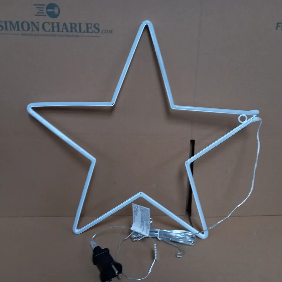 JOHN LEWIS INDOOR AND OUTDOOR STAR NEON LIGHT
