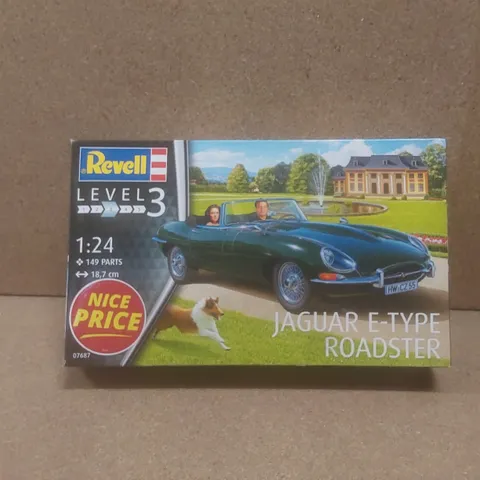 BOXED REVELL LEVEL 3 JAGUAR E-TYPE ROADSTER SELF-ASSEMBLY MODEL