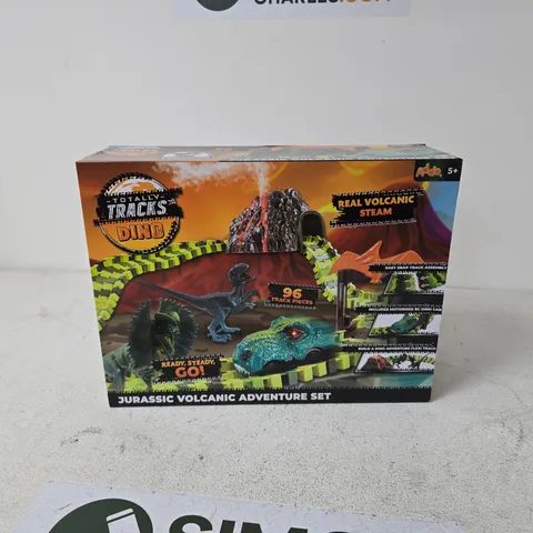 JURASSIC VOLCANIC ADVENTURE SET β TOTALLY TRACKS DINO, BOXED