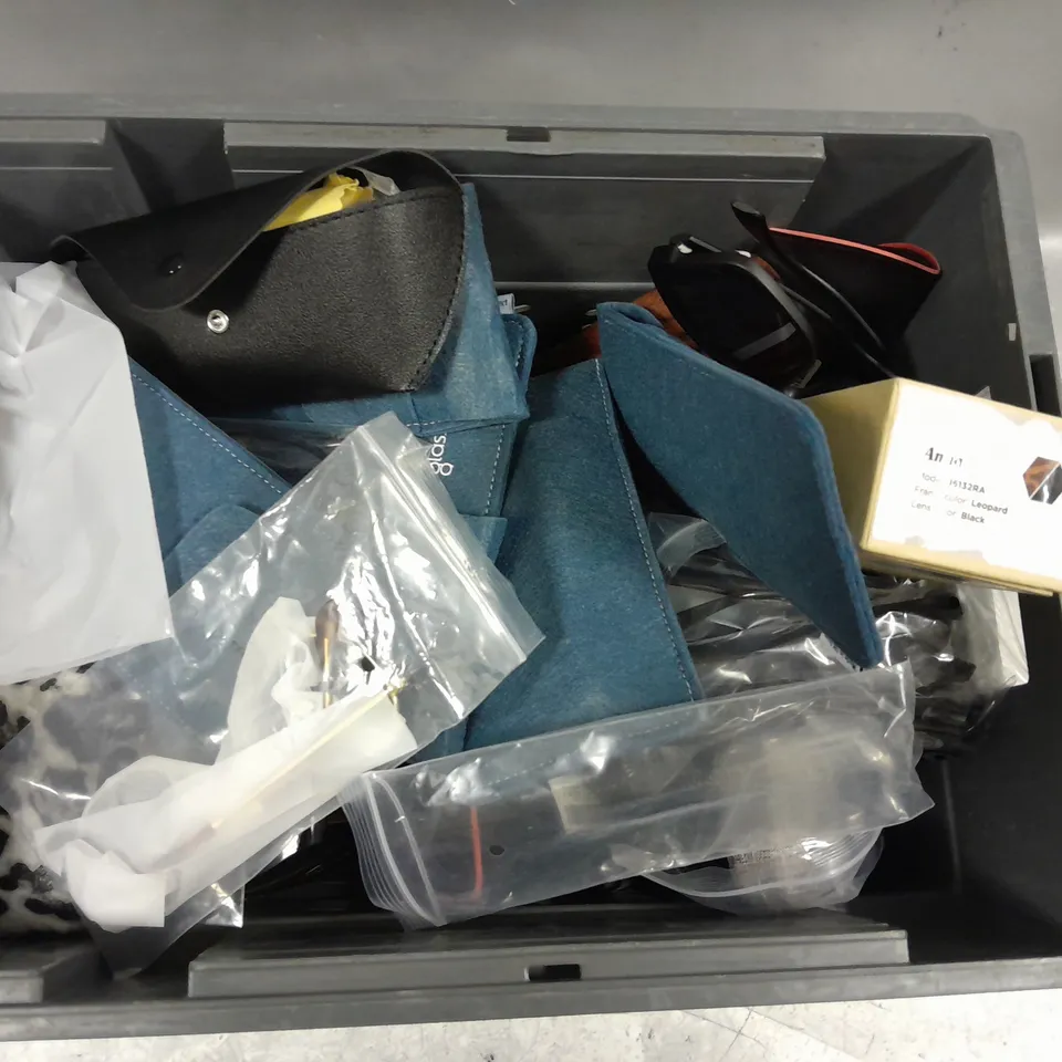 BOX OF ASSORTED GLASSES AND SUN GLASSES 
