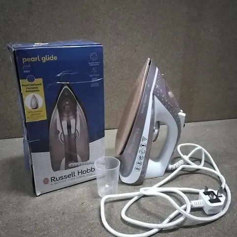 BOXED RUSSELL HOBBS PEARL GLIDE STEAM IRON, MODEL 23972