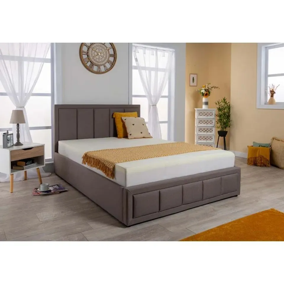 BOXED EMBDEN UPHOLSTERED OTTOMAN STORAGE (3 BOXES)