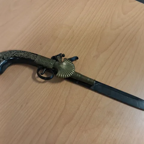 GRICE VINTAGE PISTOL WITH INTEGRATED BAYONET