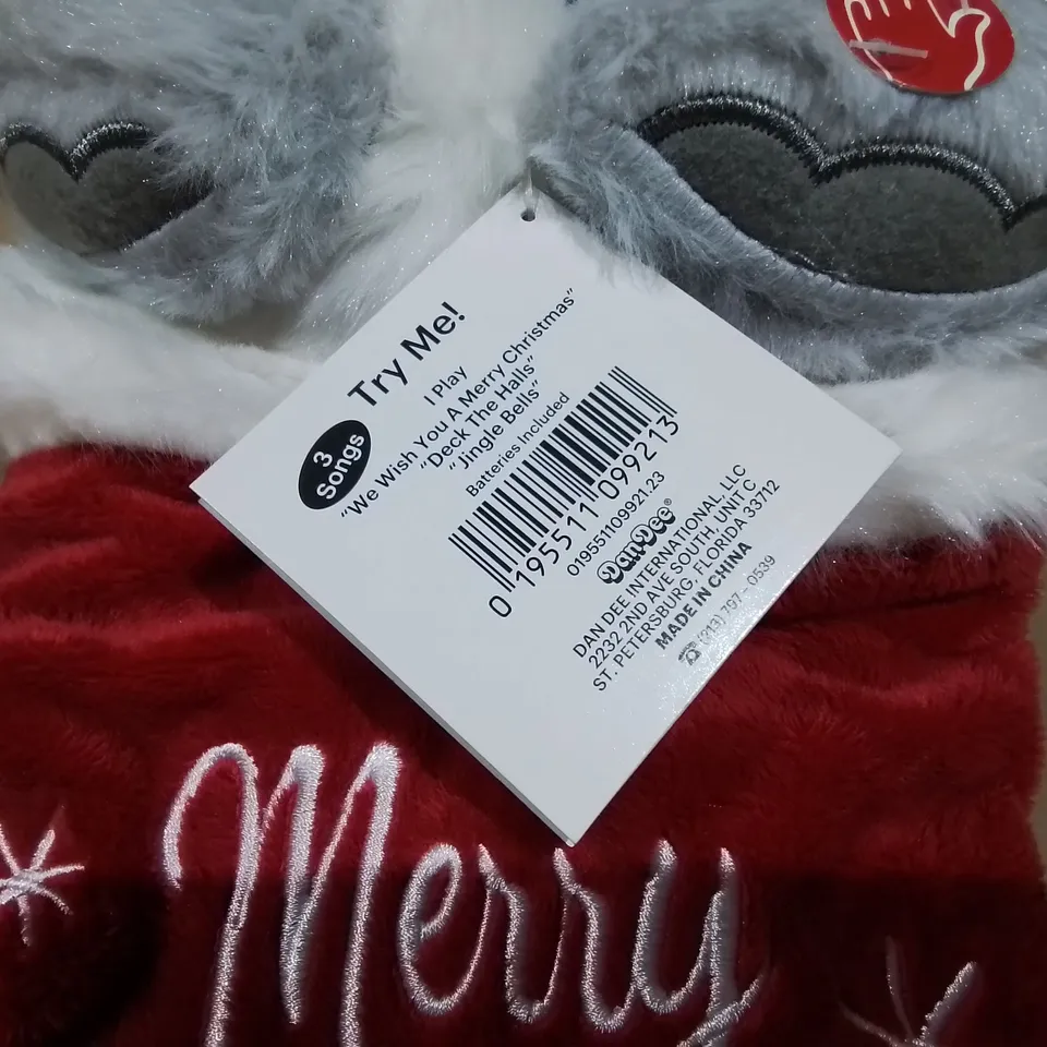 LOT OF 16 BRAND NEW SEASONAL MUSICAL HIPPO STOCKINGS