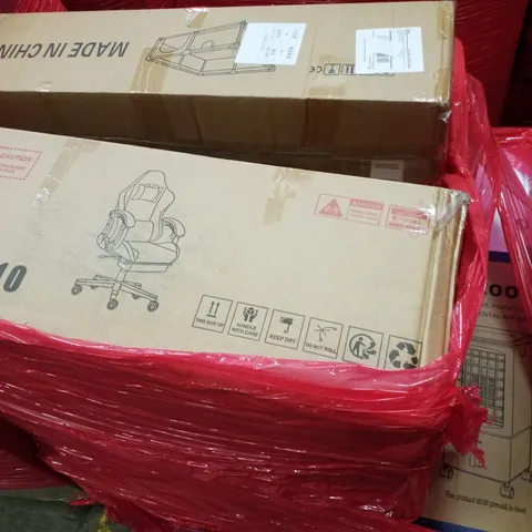 PALLET OF ASSORTED PRODUCTS INCLUDING GAMING CHAIR, AIR COOLER, PLAYPEN
