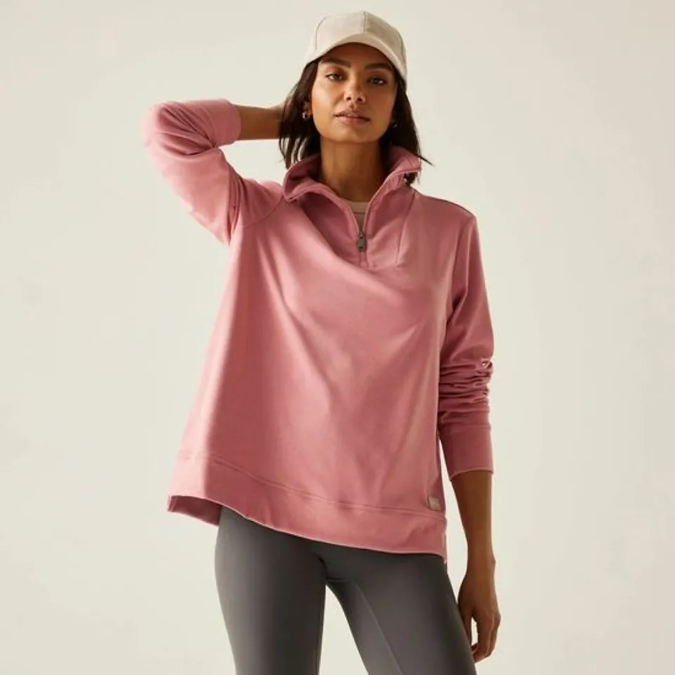 BRAND NEW REGATTA WOMEN'S DEMMI HALF ZIP FLEECE DUSTY ROSE SIZE 18
