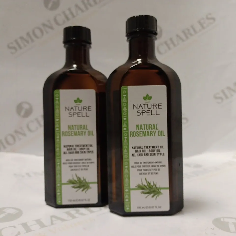 BOX OF 2 X 150ML NATURE SPELL NATURAL ROSEMARY OIL 