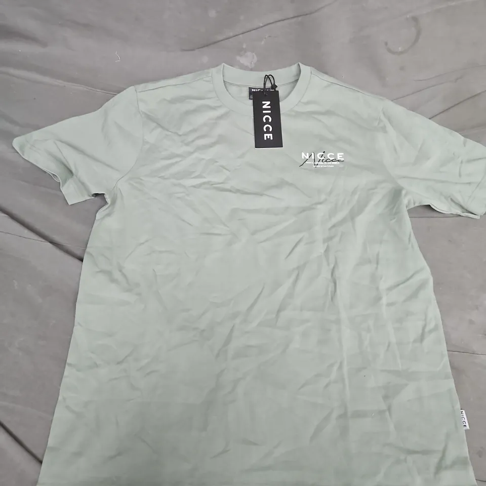 NICCE WORLD ESSENTIALS T-SHIRT IN ICEBURG GREEN - MEDIUM