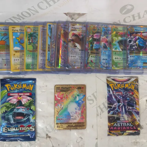 LOT OF ASSORTED POKΓMON TRADING CRADS W. BOOSTER PACKS