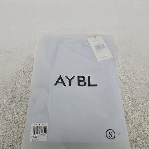 BAGGED AYBL SCULPT WRAP FLARED LEGGINS - SIZE SMALL - ICED BLUE 