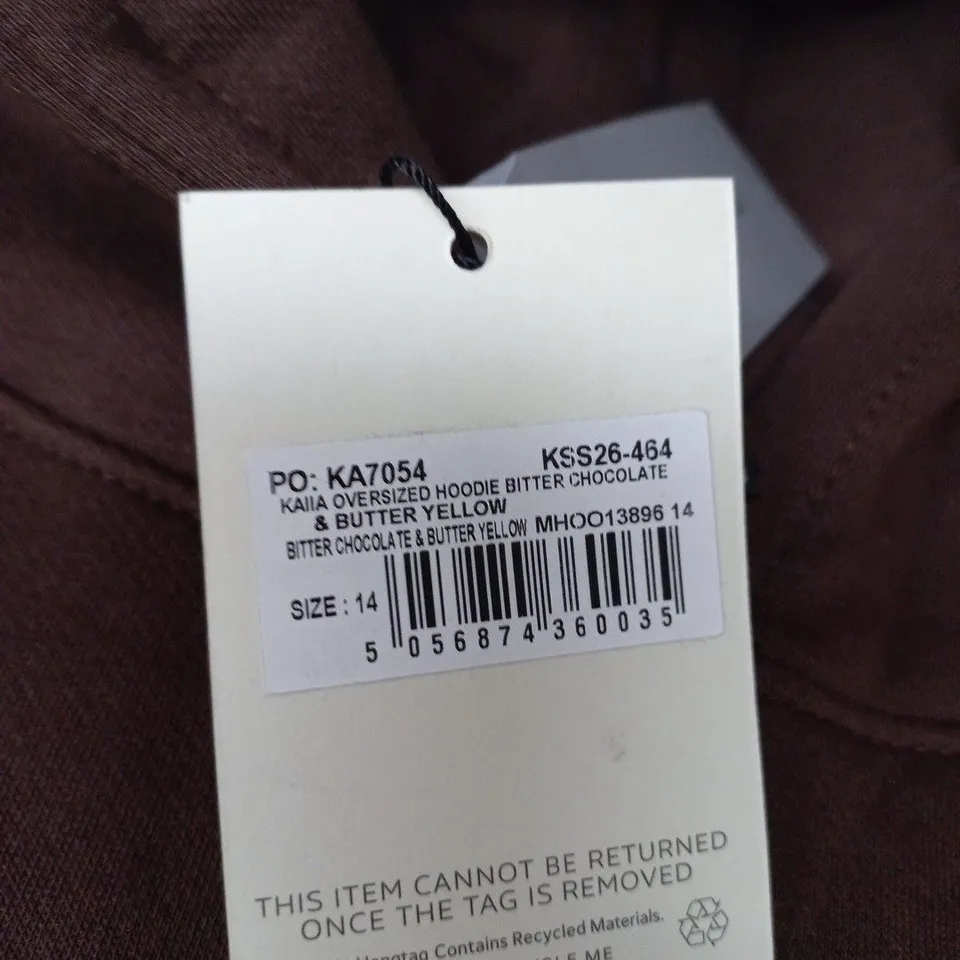 KAIA OVERSIZED HOODIE –  UK SIZE 14