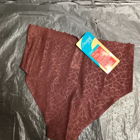 SLOGGI ZERO FEEL LACE 2.0 HIGH WAIST BRIEFS – BURGUNDY LACE, SIZE M 