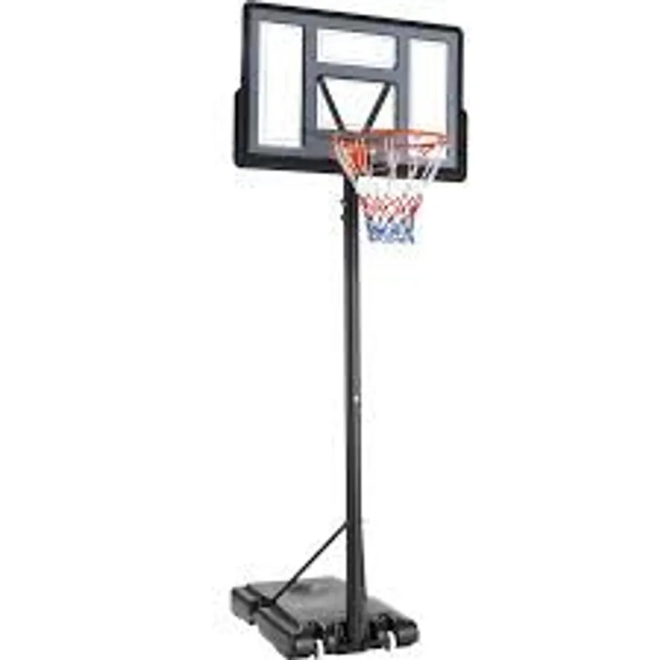 BOXED DAWOO HEIGHT ADJUSTABLE BASKETBALL HOOP 179-209CM/200-305CM - WHITE BACKBOARD