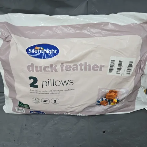 SILENTNIGHT DUCK FEATHER 2 PILLOW - WHITE 