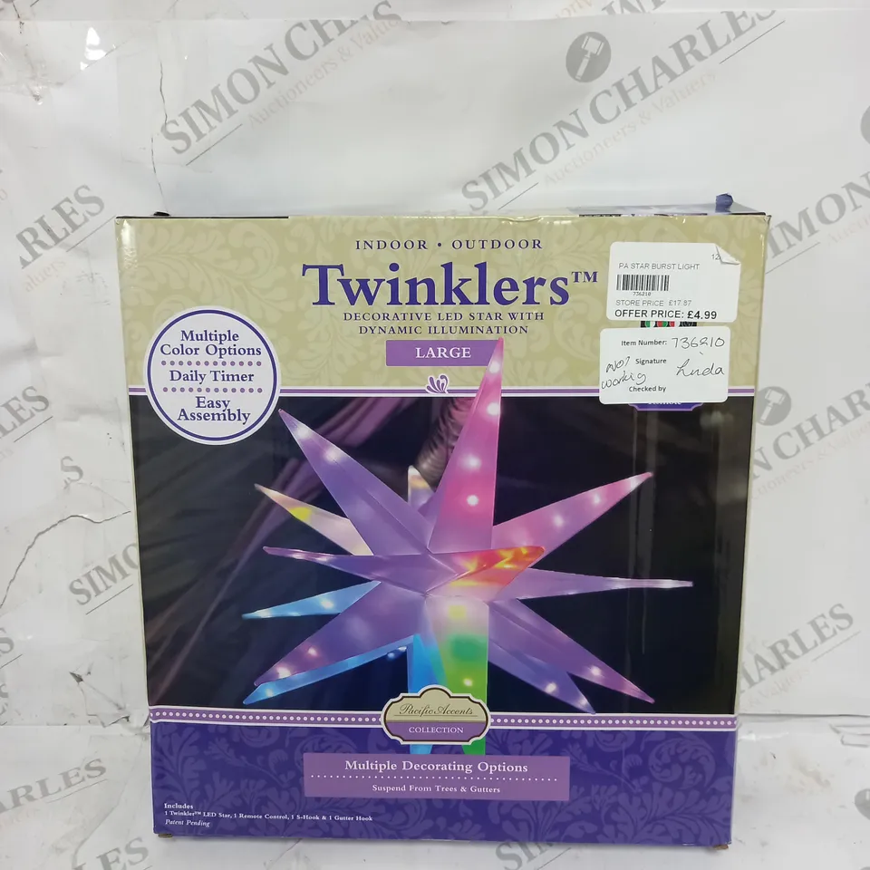 BOXED PACIFIC ACCENTS STAR BURST LIGHT