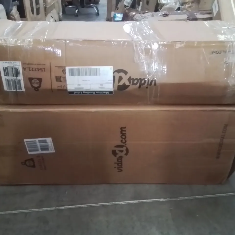 BOXED NELDA ANTHRACITE METAL FENCE PANELS (2 BOXES)