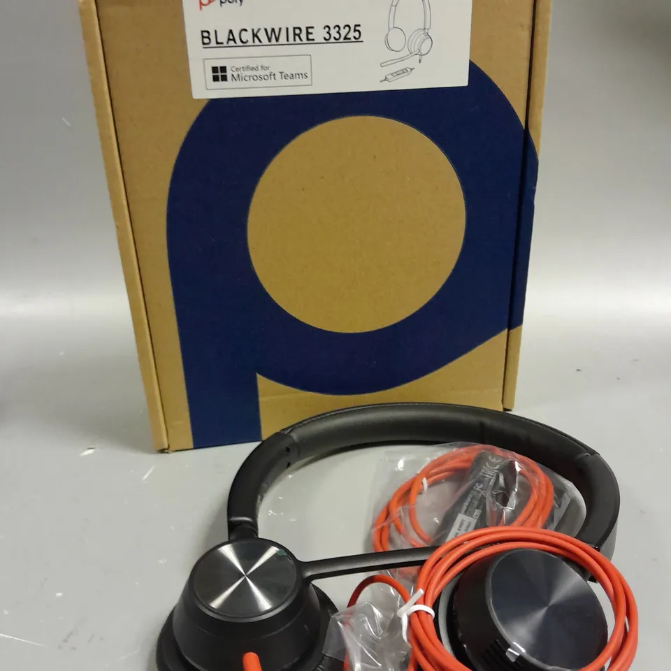 BOXED POLY BLACKWIRE 3325 USB WIRED HEADSET 