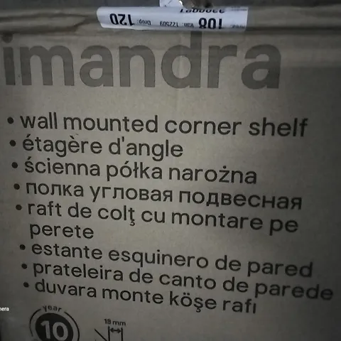BOXED IMANDRA WALL MOUNTED CORNER SHELF