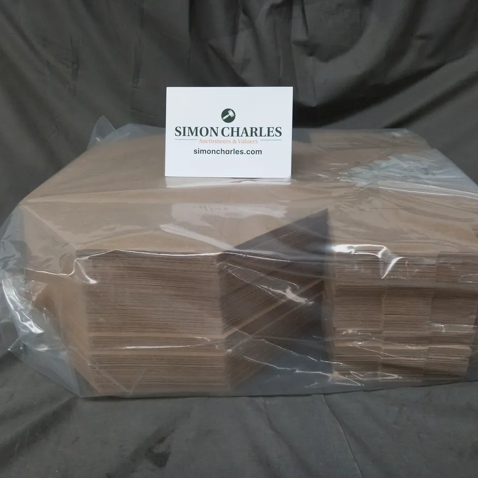 BOX OF APPROXIMATELY 100 CARDBOARD EXPANDABLE LUNCHBOXES