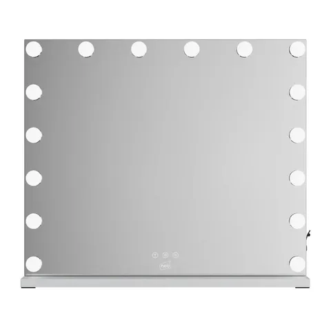BOXED NEO HOLLYWOOD VANITY TOUCH MIRROR WITH 9 LED BULBS LIGHTS MAKEUP LIGHTED 360° ROTATION 3 COLOR DIMMABLE LIGHTING MODES