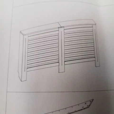 BOXED GREY HORIZONTAL LINE RADIATOR COVER 