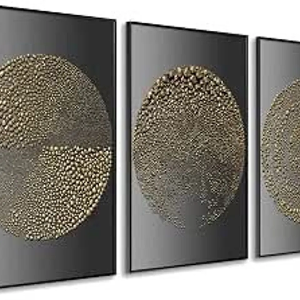 BOXED DEKOARTE - LIVING ROOM WALL DECORATION PICTURE, MINIMALISTIC CIRCLES, 50 X 70 CM, 3 PIECES