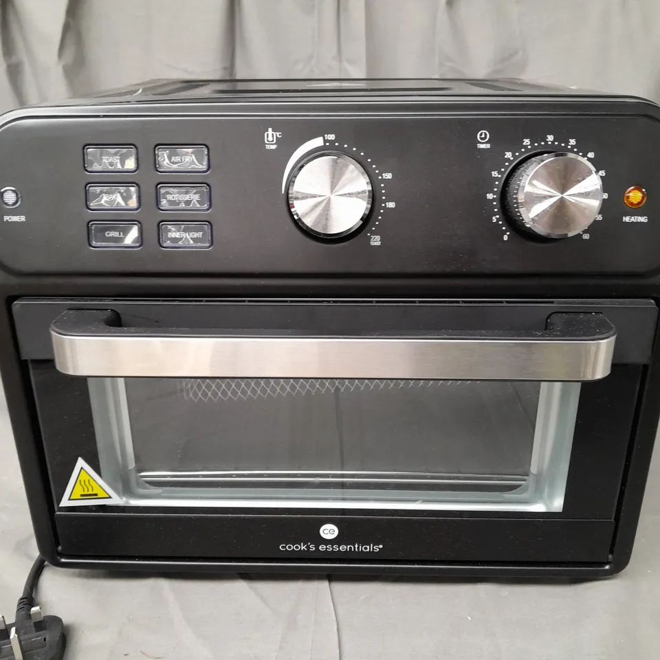 BOXED COOK'S ESSENTIAL 21-LITRE AIRFRYER OVEN IN BLACK