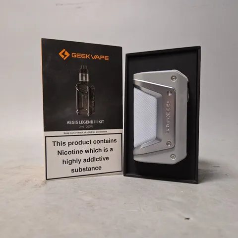 BOXED GEEK VAPE AEGIS LEGEND III KIT IN SILVER 