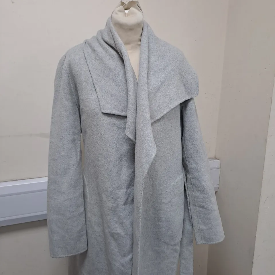 BETTY BARDAY LIGHT GREY LONG WINTER COAT 