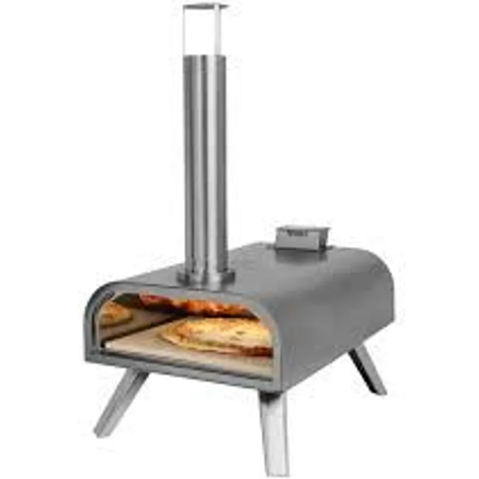 BOXED GEORGE FOREMAN GFWPPO2SSPC WOOD PELLET PIZZA OVEN - STAINLESS STEEL