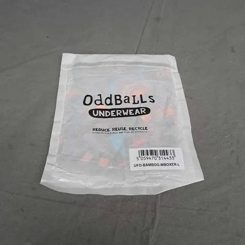 SEALED ODDBALLS UNDERWEAR UFO BAMBOO MENS BOXERS  LARGE